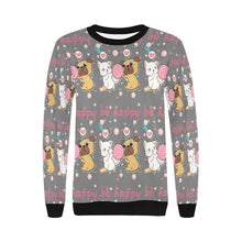 Load image into Gallery viewer, Be Happy Pug Love Women&#39;s Sweatshirt-Apparel-Apparel, Pug, Sweatshirt-5