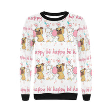 Load image into Gallery viewer, Be Happy Pug Love Women&#39;s Sweatshirt-Apparel-Apparel, Pug, Sweatshirt-8