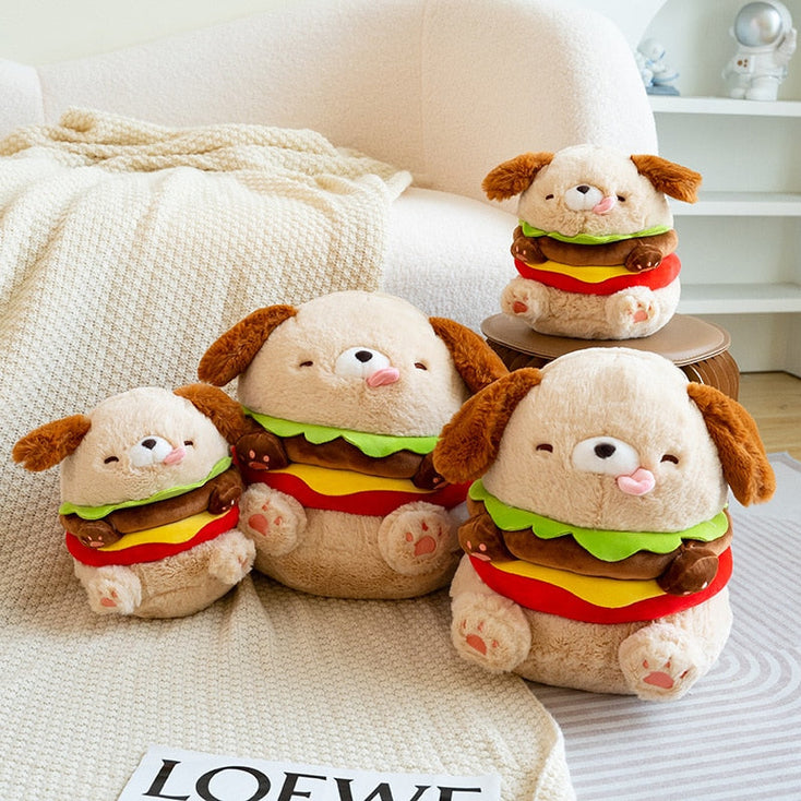 Beagle Burger Love Stuffed Animal Plush Toys-Stuffed Animals-Beagle, Home Decor, Stuffed Animal-3