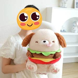 Beagle Burger Love Stuffed Animal Plush Toys-Stuffed Animals-Beagle, Home Decor, Stuffed Animal-3