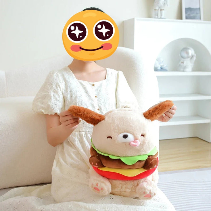 Beagle Burger Love Stuffed Animal Plush Toys-Stuffed Animals-Beagle, Home Decor, Stuffed Animal-4