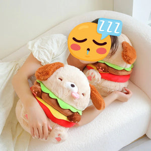 Beagle Burger Love Stuffed Animal Plush Toys-Stuffed Animals-Beagle, Home Decor, Stuffed Animal-1