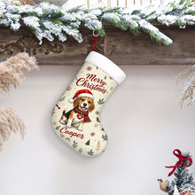 Load image into Gallery viewer, Beagle Christmas Stocking - Cozy Festive Wishes - Personalize with Photo and Name-Christmas Ornament-Christmas,Christmas Stocking,Personalize Artwork-7
