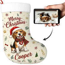 Load image into Gallery viewer, Beagle Christmas Stocking - Cozy Festive Wishes - Personalize with Photo and Name-Christmas Ornament-Christmas,Christmas Stocking,Personalize Artwork-1