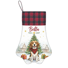 Load image into Gallery viewer, Beagle Christmas Stocking - Home for the Holidays - Personalize with Photo and Name-Christmas Ornament-Christmas,Christmas Stocking,Personalize Artwork-3