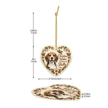 Load image into Gallery viewer, Beagle Dog Ornament - Christmas Wishes Design - Personalized with Name-Christmas Ornament-Beagle,Christmas,Personalize Artwork-5