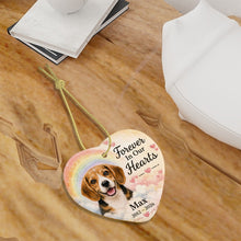 Load image into Gallery viewer, Beagle Dog Ornament - Forever In Our Hearts Design - Personalized with Name-Christmas Ornament-Beagle,Christmas,Personalize Artwork-7
