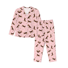 Load image into Gallery viewer, Beagle Pajamas for Women - XL Available - Beagles Doing Yoga-Pajamas-Apparel,Beagle,Dog Mom Gifts,Pajamas-9
