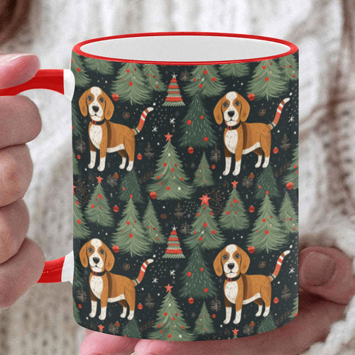 Beagle Holiday Charm Christmas Coffee Mug-White5-ONE SIZE-1