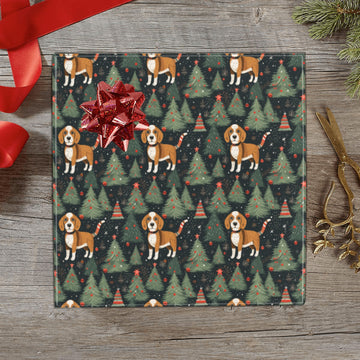 Beagle Holiday Charm Christmas Gift Wrapping Paper 2 Rolls 5 360x