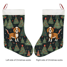 Load image into Gallery viewer, Beagle Holiday Charm Christmas Stocking-Christmas Ornament-Beagle, Christmas, Home Decor-26X42CM-White-3