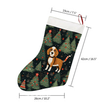 Load image into Gallery viewer, Beagle Holiday Charm Christmas Stocking-Christmas Ornament-Beagle, Christmas, Home Decor-26X42CM-White-4