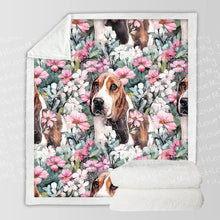 Load image into Gallery viewer, Beagle in a Blossoming Garden of Pink and Green Soft Warm Fleece Blanket-Blanket-Beagle, Blankets, Home Decor-10