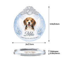 Load image into Gallery viewer, Beagle Ornament - Angel Dog Memorial Design - Personalized with Photo and Name-Christmas Ornament-Beagle,Christmas,Christmas Ornament,Personalize Artwork-6