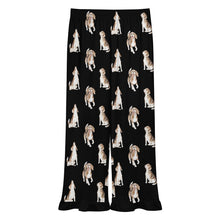 Load image into Gallery viewer, Beagle Pajama Pants for Women - Ruffle Hem Design - Watercolor Beagle Delight-Pajamas-Apparel,Beagle,Dog Mom Gifts,Pajamas-5