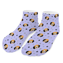 Load image into Gallery viewer, Beagle Socks - Ankle Length - Yes I Love Beagles-Accessories-Accessories,Beagle,Dog Dad Gifts,Socks-Lavender-One size-1