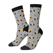 Load image into Gallery viewer, Beagle Socks - Yes I Love Beagles-Wear Accessories-Gray-3 Black-One Size-21
