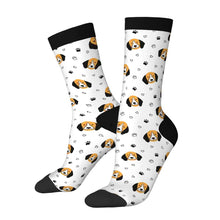 Load image into Gallery viewer, Beagle Socks - Yes I Love Beagles-Wear Accessories-White-3 Black-One Size-61