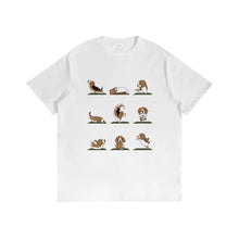 Load image into Gallery viewer, Beagle T Shirt for Women - Cotton - Yoga Beagle