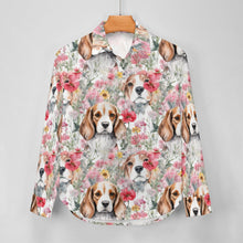 Load image into Gallery viewer, Beagles in a Blossom Wonderland Women&#39;s Shirt-3