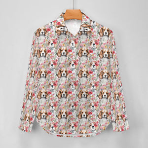 Beagles in a Blossom Wonderland Women's Shirt-7