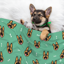 Load image into Gallery viewer, Beaming German Shepherd Love Blanket for Dog-Pet Furniture-Blanket for Dogs,Blankets,German Shepherd,Home Decor-1