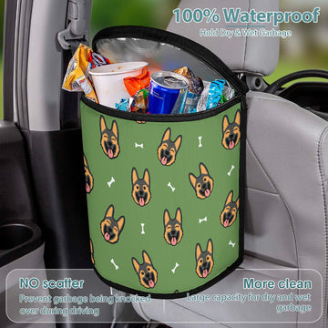 Beaming German Shepherd Love Multipurpose Car Storage Bag 4 Colors Olive Green 360x