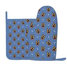 Load image into Gallery viewer, Beaming German Shepherd Love Oven Mitts and Pot Holder Set-Kitchen Decor-Accessories,Dog Mom Gifts,German Shepherd-8