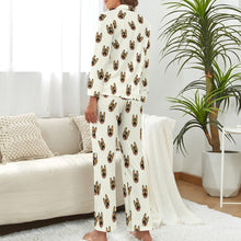 Load image into Gallery viewer, Beaming German Shepherd Love Pajamas Set for Women-Ivory White-XS-1