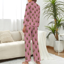 Load image into Gallery viewer, Beaming German Shepherd Love Pajamas Set for Women-Dusty Pink-XS-8