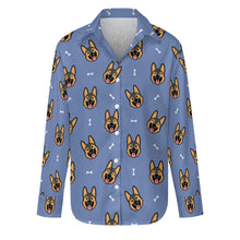 Load image into Gallery viewer, Beaming German Shepherd Love Women's Shirt-S-CornflowerBlue-4