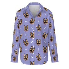 Load image into Gallery viewer, Beaming German Shepherd Love Women's Shirt-S-CornflowerBlue_1-14