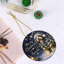 Load image into Gallery viewer, Bearded Collie Christmas Ornament - Cozy Winter Pet Portrait Design - Personalize with Photo and Name-Christmas Ornament-Christmas,Christmas Ornament,Personalize Artwork-6