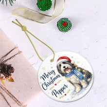 Load image into Gallery viewer, Bearded Collie Christmas Ornament - Cozy Winter Pet Portrait Design - Personalize with Photo and Name-Christmas Ornament-Christmas,Christmas Ornament,Personalize Artwork-6