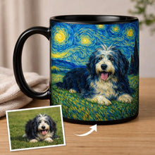Load image into Gallery viewer, Personalized Starry Night Artwork Bearded Collie Coffee Mug-Mug-Bearded Collie,Dog Dad Gifts,Dog Memorial Gifts,Dog Mom Gifts,Mugs,Personalize Artwork-10