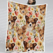 Load image into Gallery viewer, Beautiful Blooming Fawn Chihuahuas Soft Warm Fleece Blanket-Blanket-Blankets, Chihuahua, Home Decor-11
