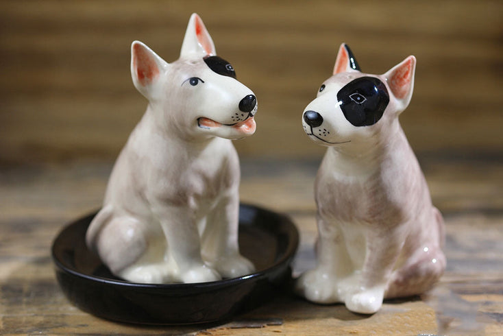 Beautiful Bull Terrier Love Salt and Pepper Shakers - Series 1-Home Decor-Bull Terrier, Dogs, Home Decor, Salt and Pepper Shakers-2