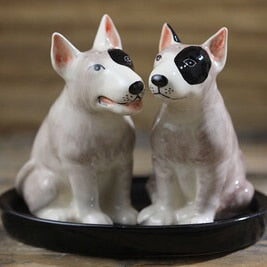 Beautiful Bull Terrier Love Salt and Pepper Shakers - Series 1-Home Decor-Bull Terrier, Dogs, Home Decor, Salt and Pepper Shakers-Bull Terrier-1