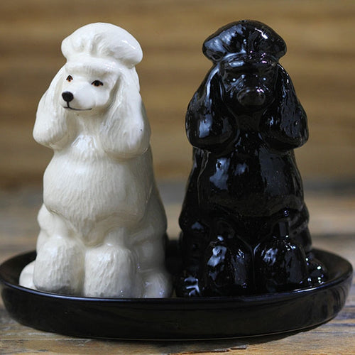 Poodle salt sale and pepper shakers