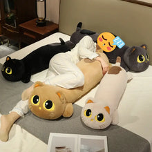 Load image into Gallery viewer, Beige and Brown Giant Cat Plush Toy - Big Eyes and Orange Inner Ears-Stuffed Animals-Cat Memorial Gifts,Stuffed Animal-4
