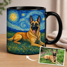 Load image into Gallery viewer, Personalized Starry Night Artwork Belgian Malinois Coffee Mug-Mug-Belgian Malinois,Dog Dad Gifts,Dog Memorial Gifts,Dog Mom Gifts,Mugs,Personalize Artwork-10