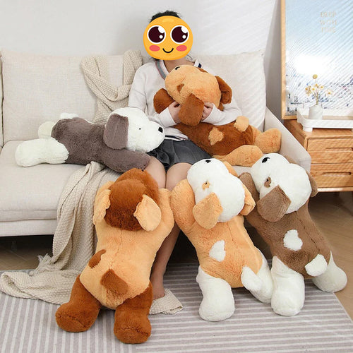 Belly Flop Basset Hound Love Huggable Stuffed Animal Plush Toys (Medium and Large Size)-Stuffed Animals-Basset Hound, Home Decor, Stuffed Animal-1