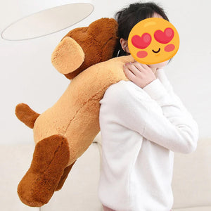 Belly Flop Basset Hound Love Huggable Stuffed Animal Plush Toys (Medium and Large Size)-Stuffed Animals-Basset Hound, Home Decor, Stuffed Animal-4