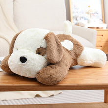 Load image into Gallery viewer, Belly Flop Basset Hound Love Huggable Stuffed Animal Plush Toys-Stuffed Animals-Basset Hound, Home Decor, Stuffed Animal-Medium-Brown and White-2