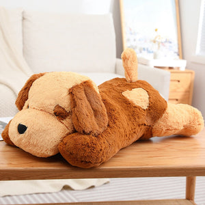 Belly Flop Basset Hound Love Huggable Stuffed Animal Plush Toys-Stuffed Animals-Basset Hound, Home Decor, Stuffed Animal-Medium-Tricolor 1-4