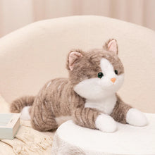 Load image into Gallery viewer, Belly Flop Brown and White Tabby Cat Stuffed Animal Plush Toy-Cats-Cat Memorial Gifts,Stuffed Animal,Tabby Cat-4