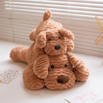 Belly Flop Chocolate Labrador Stuffed Animal Plush Toys 3 360x