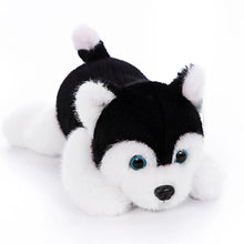 Load image into Gallery viewer, Belly Flop Grey and Black Husky Stuffed Animal Plush Toys-Stuffed Animals-Siberian Husky-Black Husky-Small-2