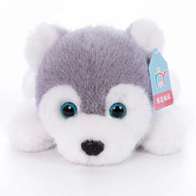 Load image into Gallery viewer, Belly Flop Grey and Black Husky Stuffed Animal Plush Toys-Stuffed Animals-Siberian Husky-Gray Husky-Small-3
