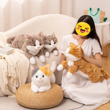 Load image into Gallery viewer, Belly Flop Orange and White Tabby Cat Stuffed Animal Plush Toy-Cats-Cat Memorial Gifts,Orange and White Cat,Stuffed Animal,Tabby Cat-4